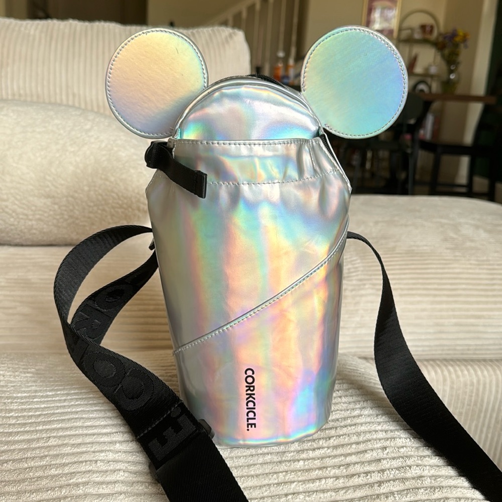 Corkcicle Holographic Silver Crossbody Bag